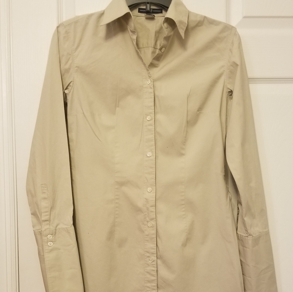 GAP Khaki Button-Up Dress
